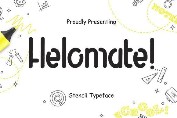 Helomate: A Stencil Display Font for Bold, Modern Designs