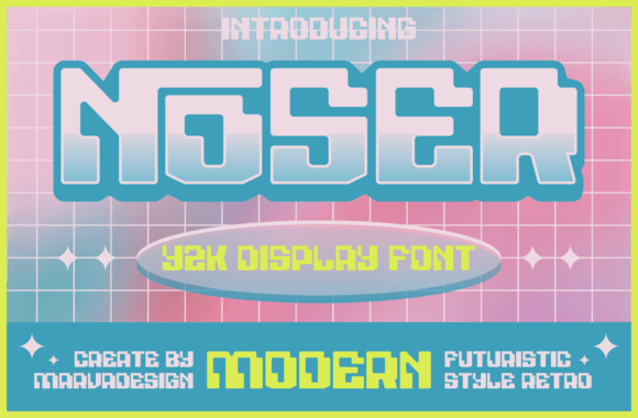 Noser: A Modern Y2K Display Typeface