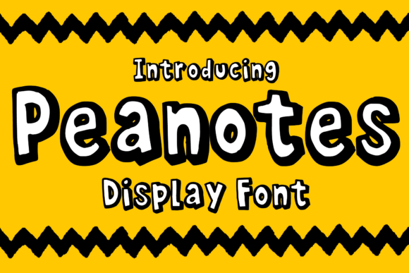 Peanotes: A Playful 80s and 90s Cartoon Font