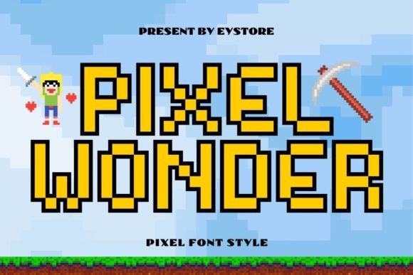 Pixel Wonder: An Energetic Display Font for Bold Designs