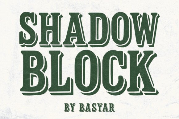 Shadow Block: A Bold Vintage Display Typeface